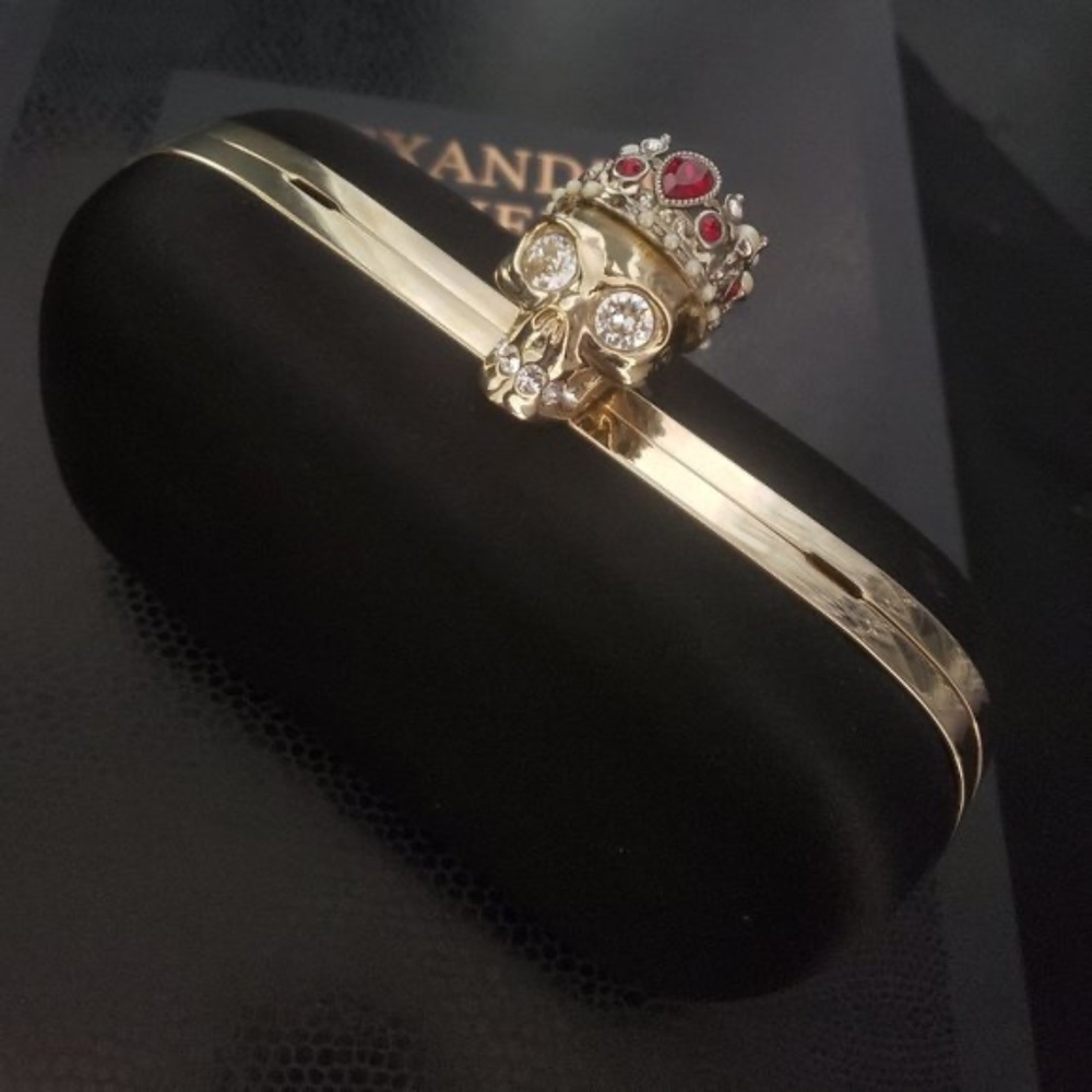 Alexander McQueen Archive Skull Queen Jeweled Crown Box Bag Crossbody | Rare